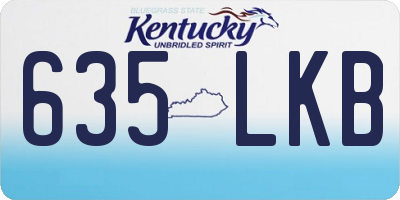 KY license plate 635LKB