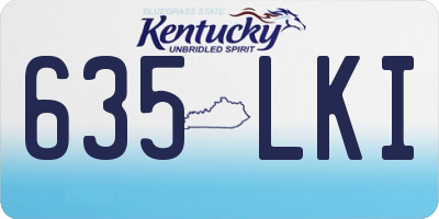 KY license plate 635LKI