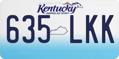 KY license plate 635LKK