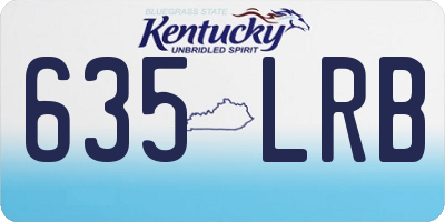 KY license plate 635LRB