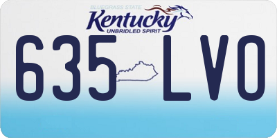 KY license plate 635LVO