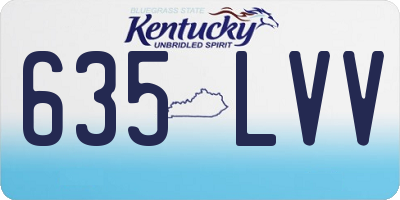 KY license plate 635LVV