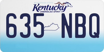 KY license plate 635NBQ