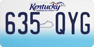 KY license plate 635QYG
