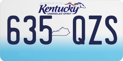 KY license plate 635QZS