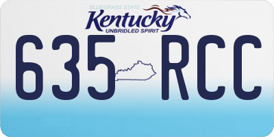 KY license plate 635RCC