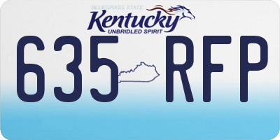 KY license plate 635RFP