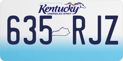 KY license plate 635RJZ