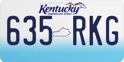 KY license plate 635RKG