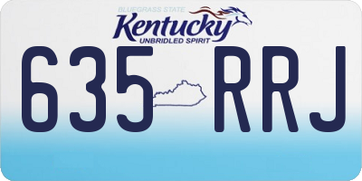 KY license plate 635RRJ