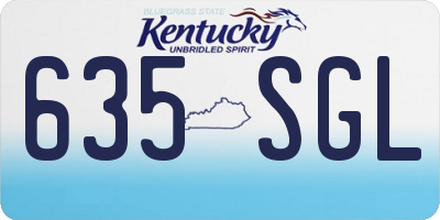KY license plate 635SGL