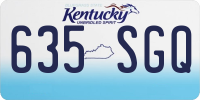 KY license plate 635SGQ
