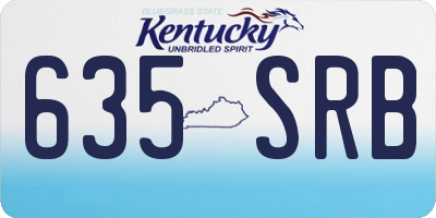 KY license plate 635SRB