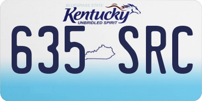 KY license plate 635SRC