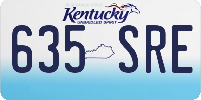 KY license plate 635SRE