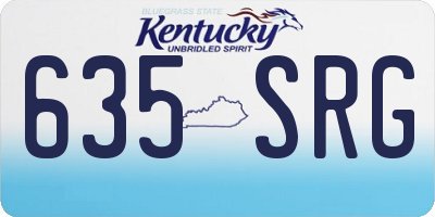 KY license plate 635SRG