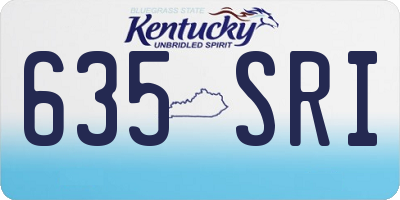 KY license plate 635SRI