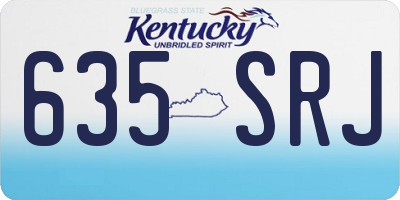 KY license plate 635SRJ