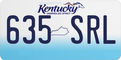 KY license plate 635SRL