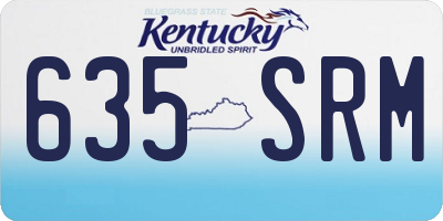 KY license plate 635SRM