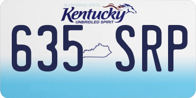 KY license plate 635SRP