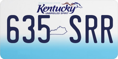 KY license plate 635SRR