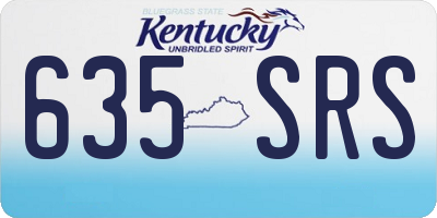 KY license plate 635SRS