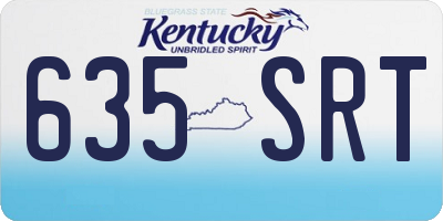 KY license plate 635SRT