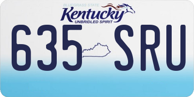 KY license plate 635SRU