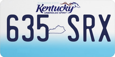 KY license plate 635SRX