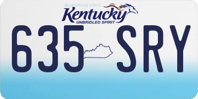KY license plate 635SRY