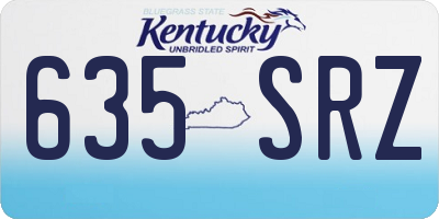 KY license plate 635SRZ