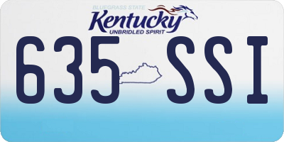 KY license plate 635SSI