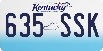 KY license plate 635SSK