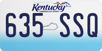 KY license plate 635SSQ
