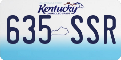 KY license plate 635SSR