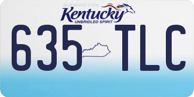 KY license plate 635TLC