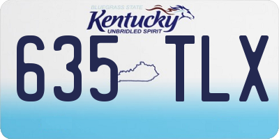 KY license plate 635TLX