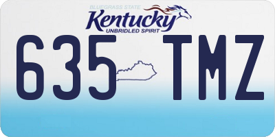 KY license plate 635TMZ