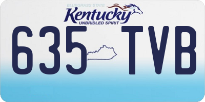 KY license plate 635TVB