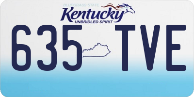 KY license plate 635TVE