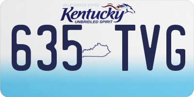 KY license plate 635TVG