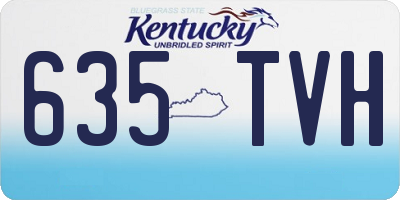 KY license plate 635TVH