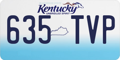 KY license plate 635TVP