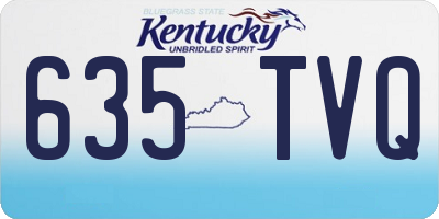 KY license plate 635TVQ