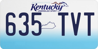 KY license plate 635TVT
