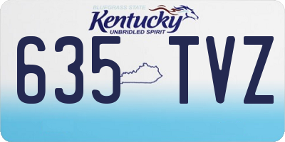 KY license plate 635TVZ