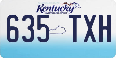 KY license plate 635TXH