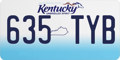 KY license plate 635TYB