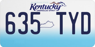 KY license plate 635TYD